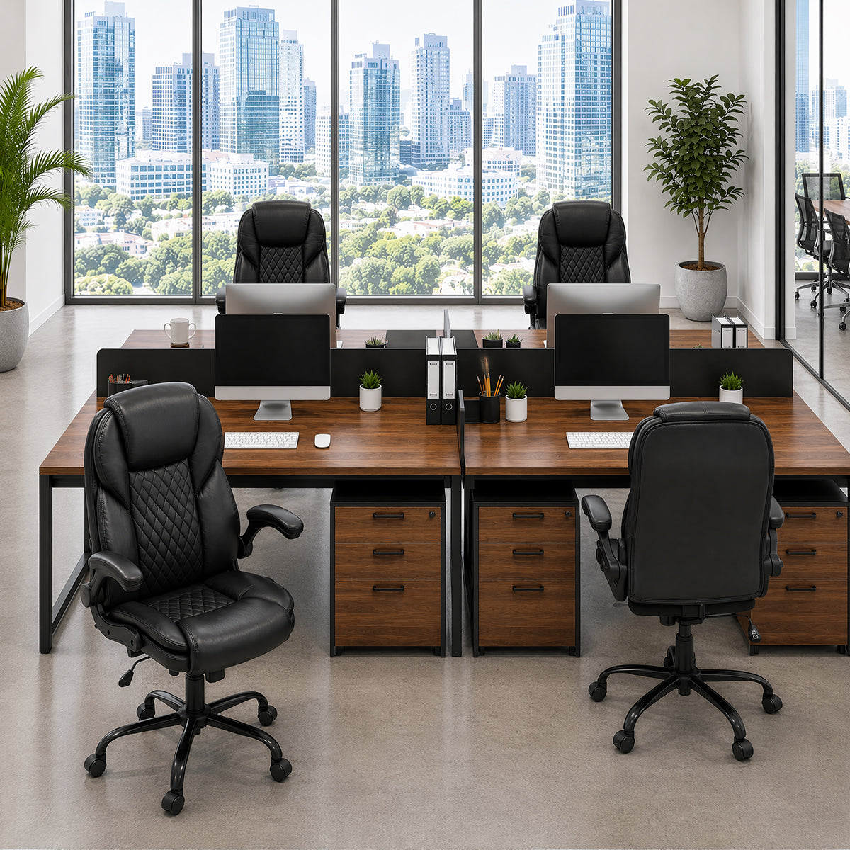 Ergonomic Office Chair - High Back PU Leather Desk Chair