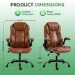 Ergonomic Office Chair - High Back PU Leather Desk Chair