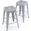 24 inch Industrial Metal Stools Set of 2 for indoor, outdoor