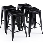 24 inch Industrial Metal Stools Set of 2 for indoor, outdoor
