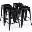 24 inch Industrial Metal Stools Set of 2 for indoor, outdoor
