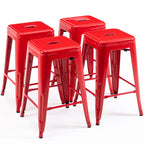 24 inch Industrial Metal Stools Set of 2 for indoor, outdoor