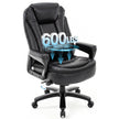 Heavy Duty Big & Tall Office Chair - 600 lb Leather Desk Chair