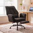 Brage Teddy Fabric Office Chair with Footrest, Criss Cross,