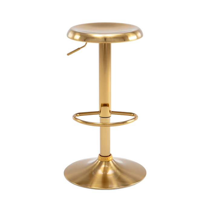 Adjustable Metal Bar Stools Set of 2, Pub, Cafe