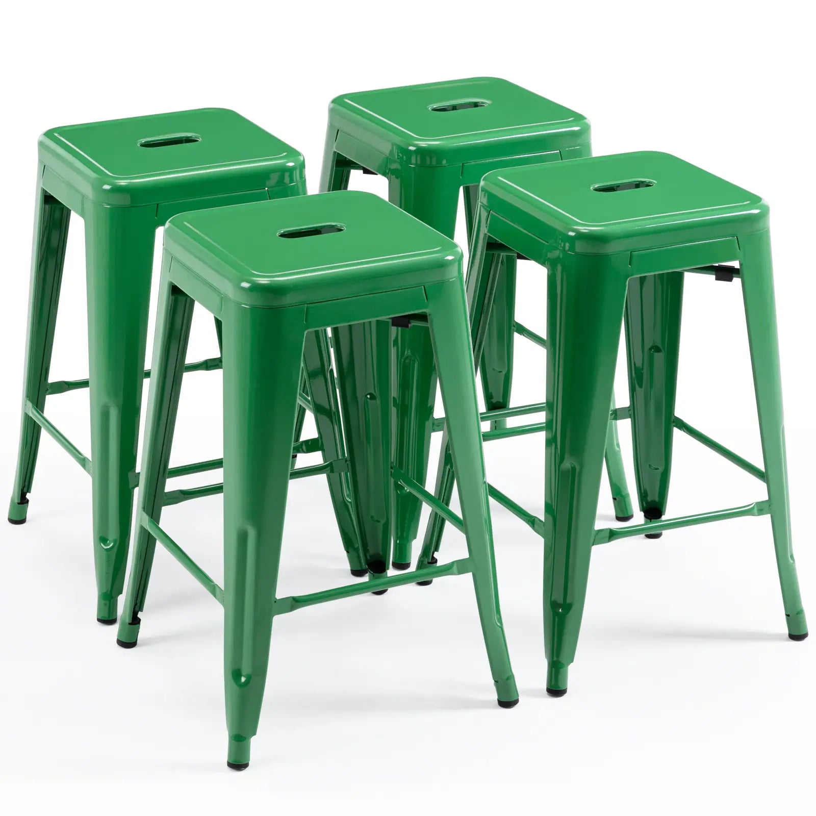 24 inch Industrial Metal Stools Set of 2 for indoor, outdoor
