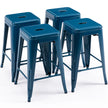 24 inch Industrial Metal Stools Set of 2 for indoor, outdoor