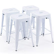 24 inch Industrial Metal Stools Set of 2 for indoor, outdoor