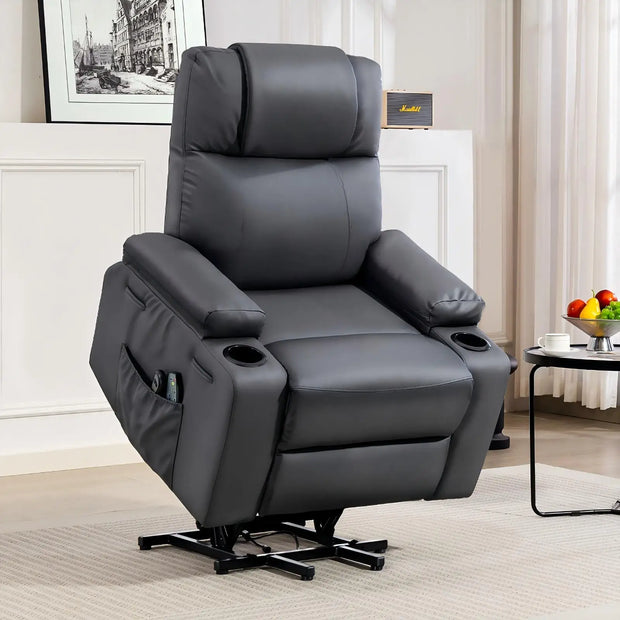 Power Lift Recliner Chair with Massage & Heat, Stand Assist