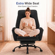 Brage Teddy Fabric Office Chair with Footrest, Criss Cross,