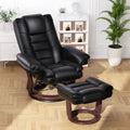 Adjustable Swivel Recliner Chair with Ottoman