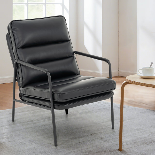 Modern Accent Chair Black for Living Room