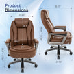 Heavy Duty Big & Tall Office Chair - 600 lb Leather Desk Chair