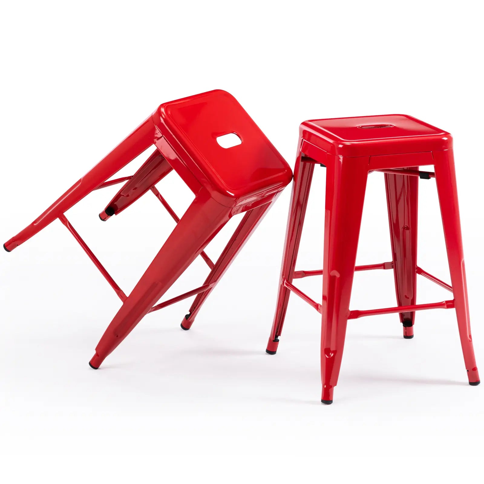 24 inch Industrial Metal Stools Set of 2 for indoor, outdoor