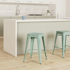 24 inch Industrial Metal Stools Set of 2 for indoor, outdoor