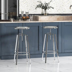 Adjustable Swivel Height Bar Stools Set of 2 for Pub Cafe, Kitchen