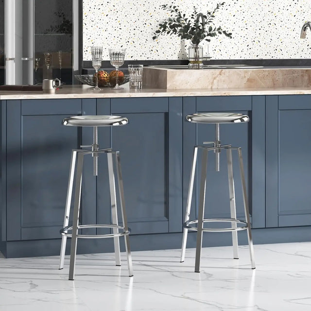 Adjustable Height Bar Stools Set of 2 for Pub Cafe