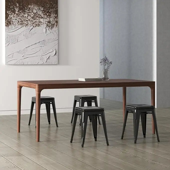 18 inch Industrial Metal Bar Stools Set of 2