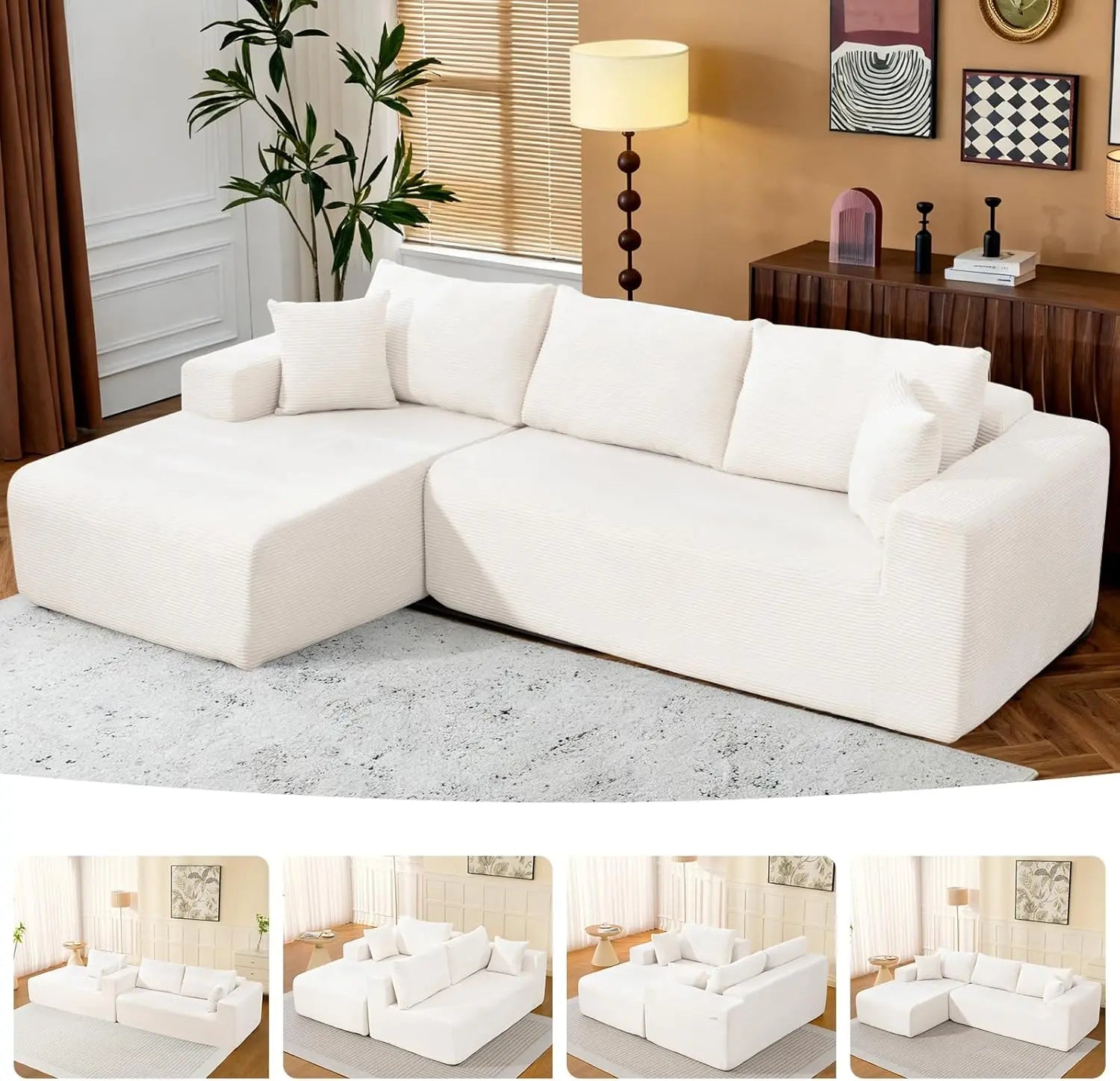 2025 New 108" Cloud Couch Sectional with Chaise