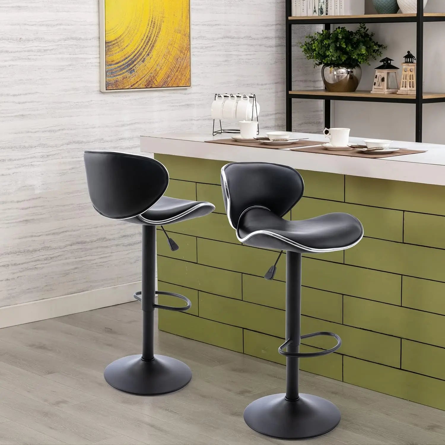 Modern Counter Height Stools Set of 2 for Pub, Dinging room