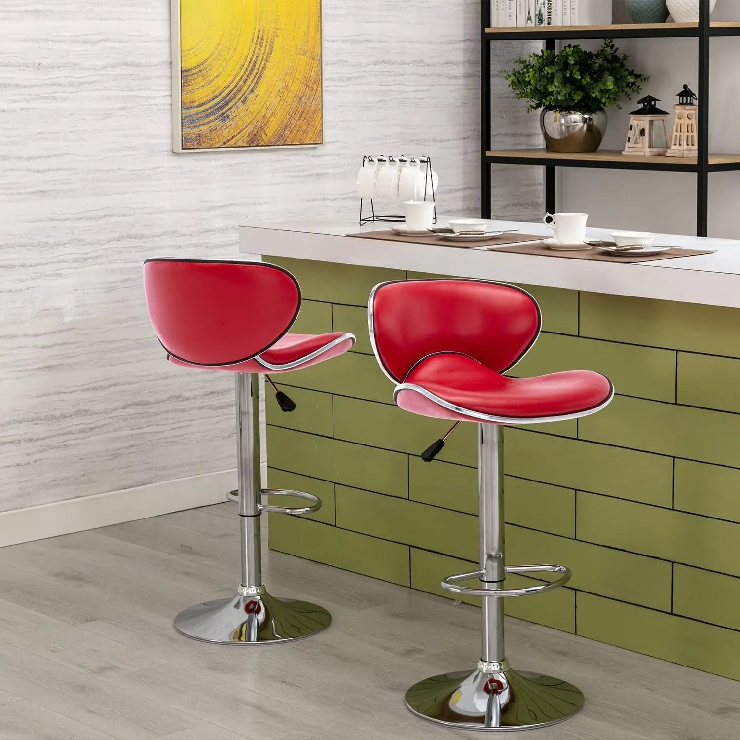 Modern Counter Height Stools Set of 2 for Pub, Dinging room
