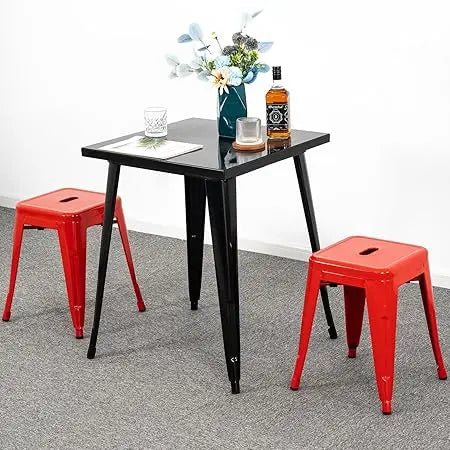 18 inch Industrial Metal Bar Stools Set of 2