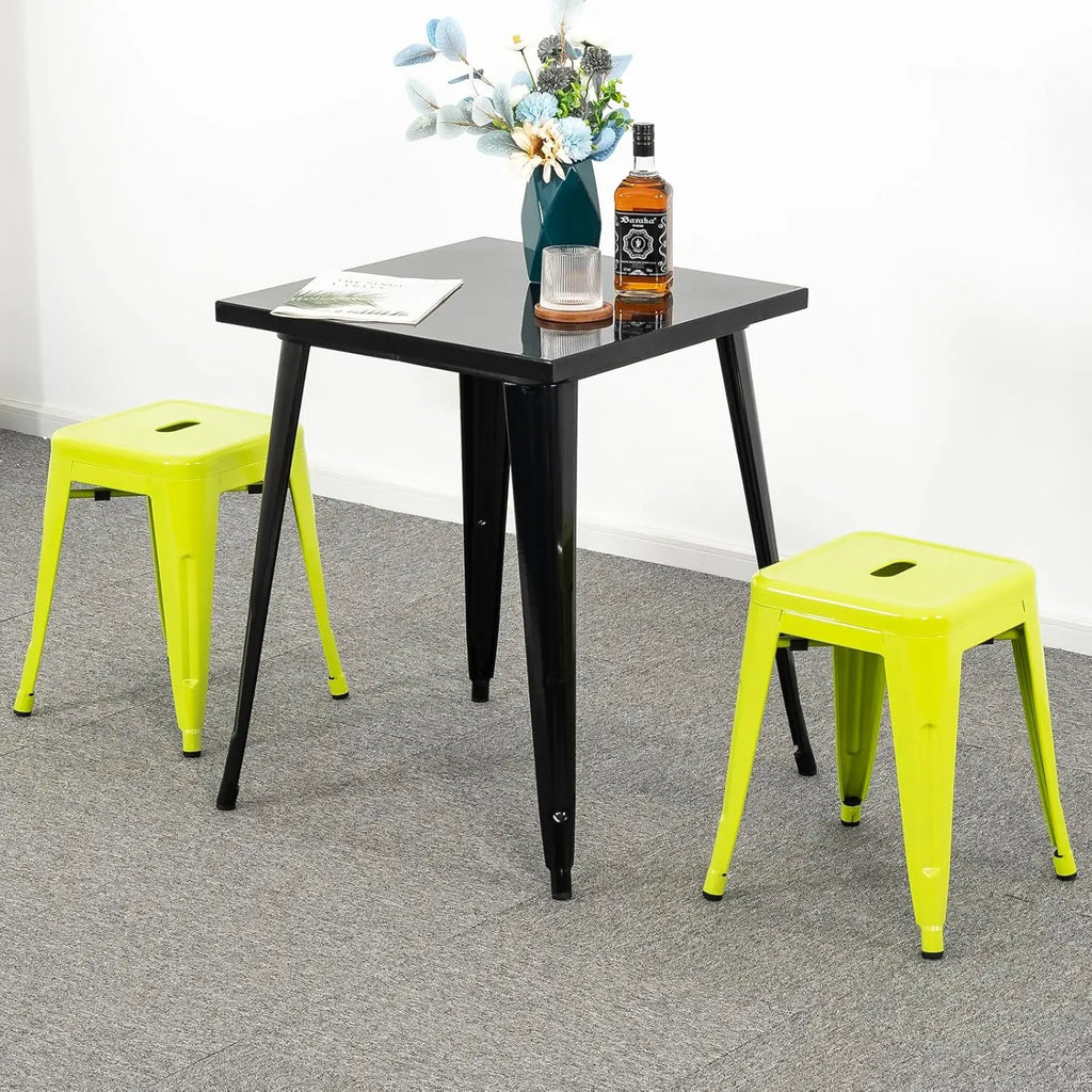 18 inch Industrial Metal Bar Stools Set of 2