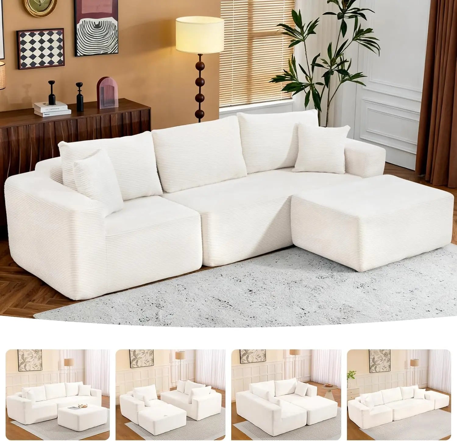 2025 New 108" Cloud Couch Sectional with Chaise