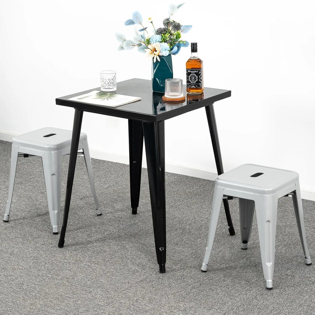 18 inch Industrial Metal Bar Stools Set of 2