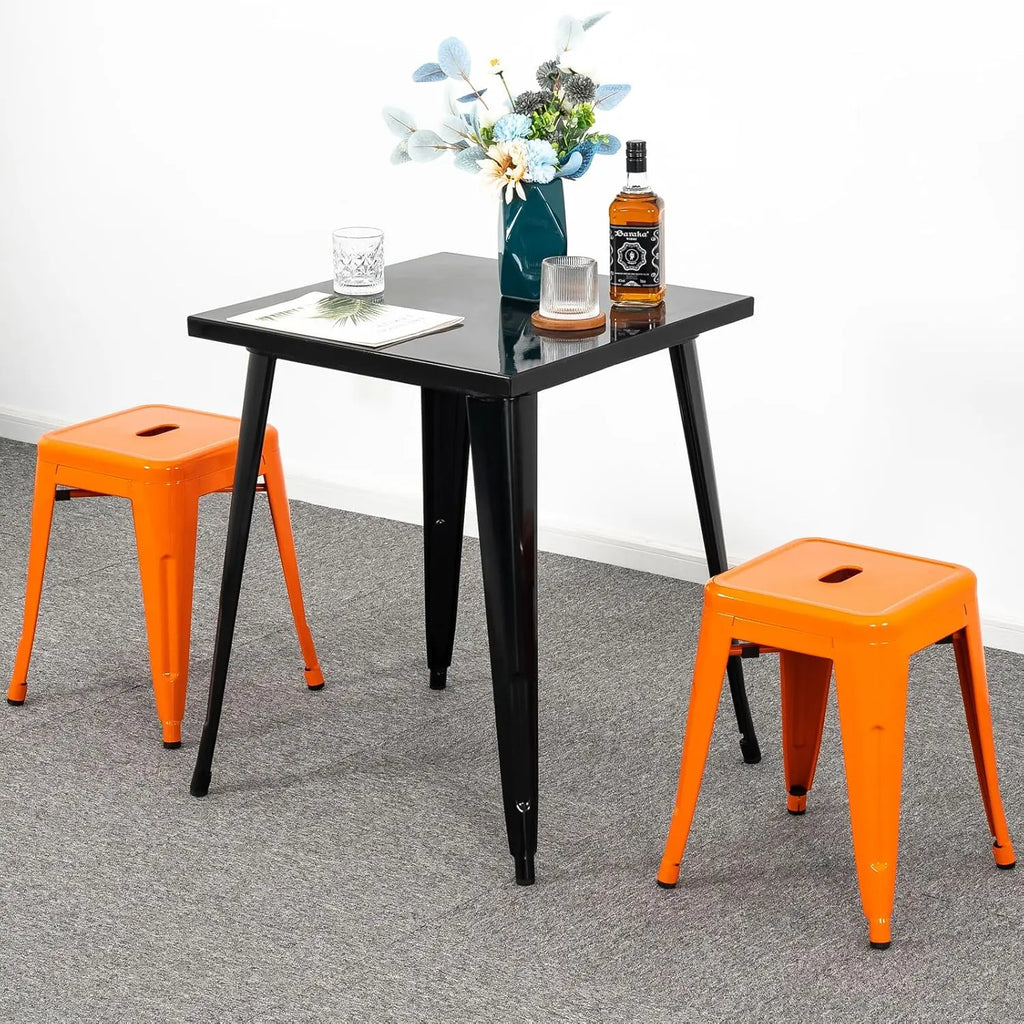 18 inch Industrial Metal Bar Stools Set of 2