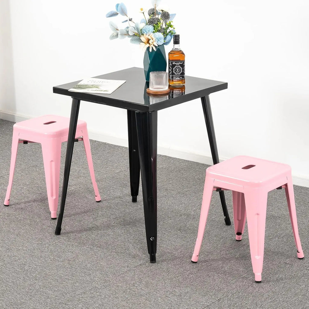 18 inch Industrial Metal Bar Stools Set of 2