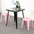 18 inch Industrial Metal Bar Stools Set of 2