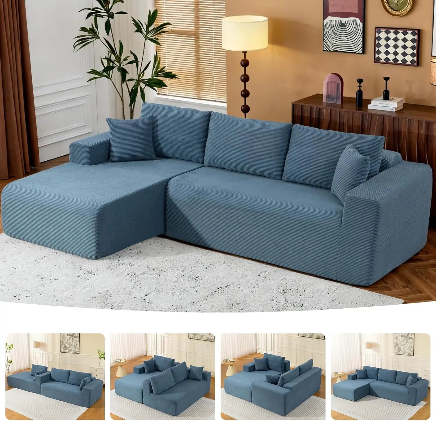 2025 New 108" Cloud Couch Sectional with Chaise