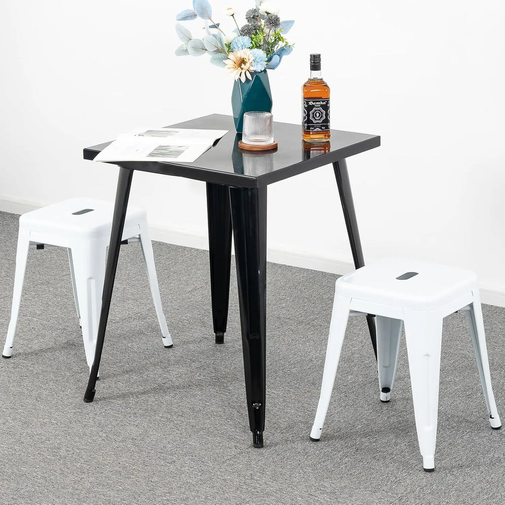 18 inch Industrial Metal Bar Stools Set of 2