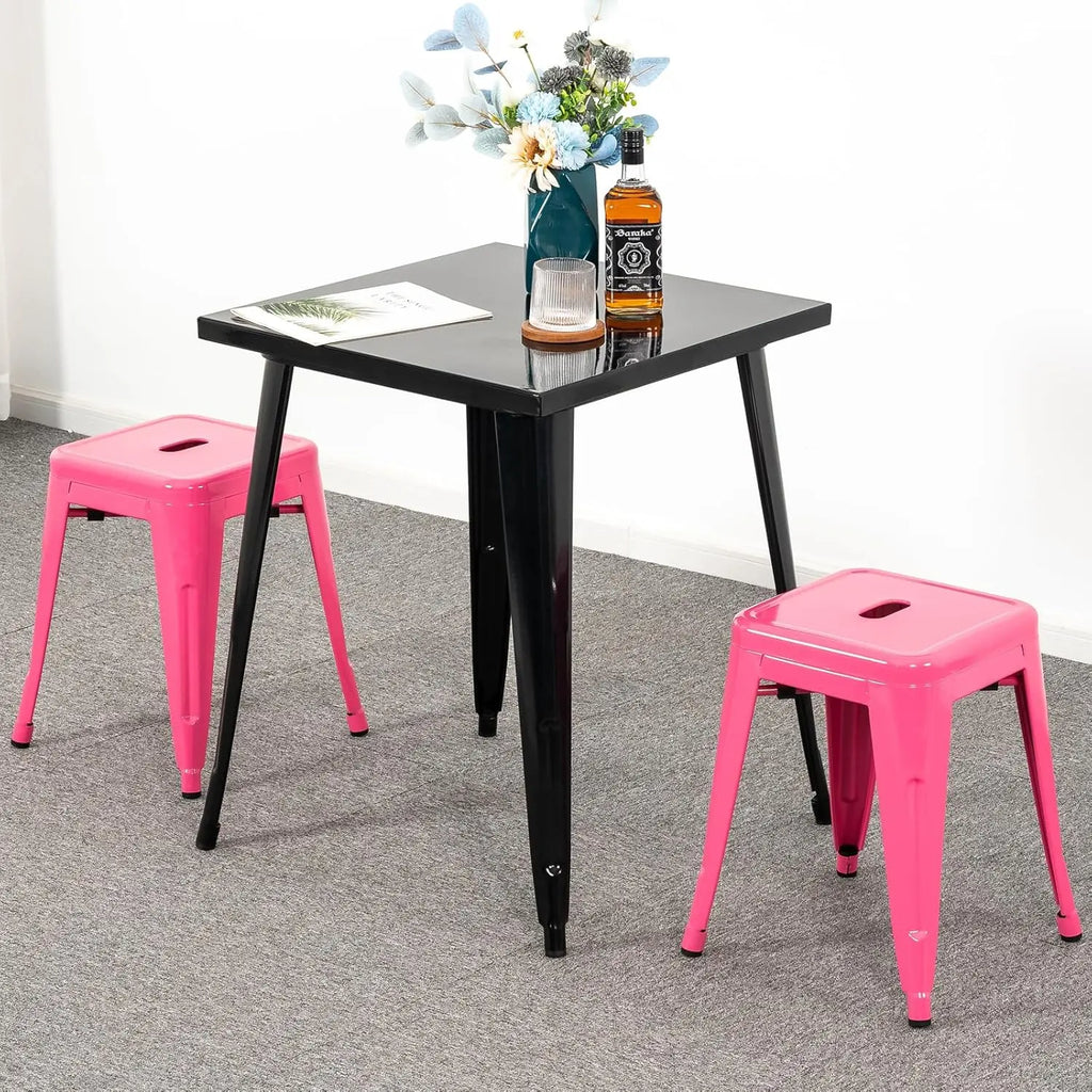 18 inch Industrial Metal Bar Stools Set of 2