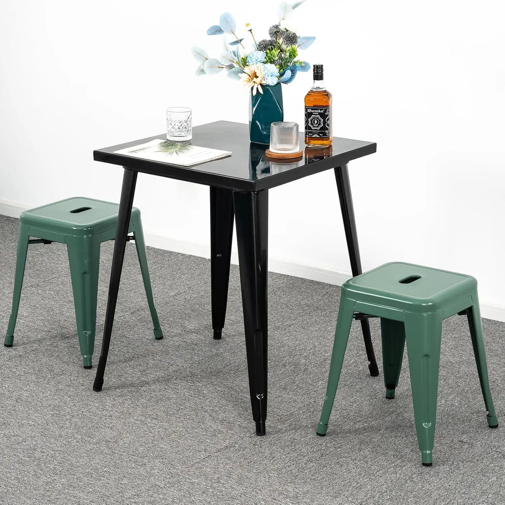 18 inch Industrial Metal Bar Stools Set of 2