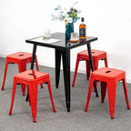 18 inch Industrial Metal Bar Stools Set of 2