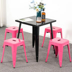 18 inch Industrial Metal Bar Stools Set of 2