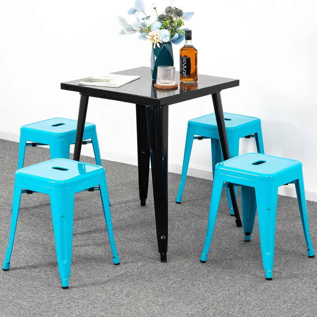 18 inch Industrial Metal Bar Stools Set of 2