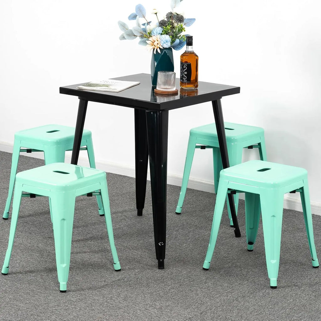 18 inch Industrial Metal Bar Stools Set of 2