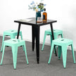 18 inch Industrial Metal Bar Stools Set of 2