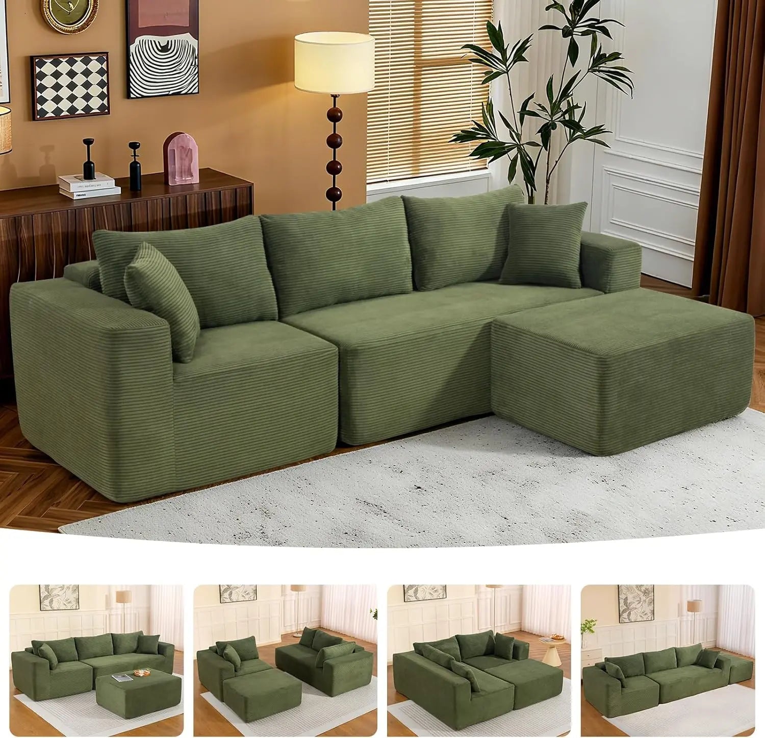 2025 New 108" Cloud Couch Sectional with Chaise