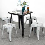 18 inch Industrial Metal Bar Stools Set of 2