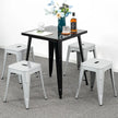 18 inch Industrial Metal Bar Stools Set of 2