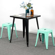 18 inch Industrial Metal Bar Stools Set of 2