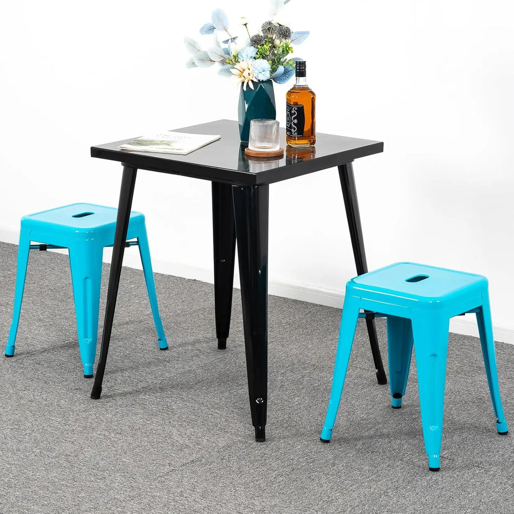 18 inch Industrial Metal Bar Stools Set of 2