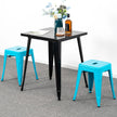 18 inch Industrial Metal Bar Stools Set of 2