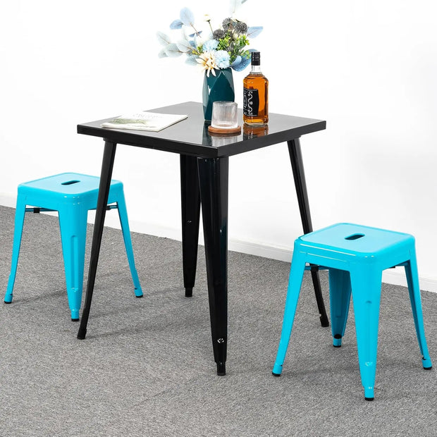 18 inch Industrial Metal Bar Stools Set of 2