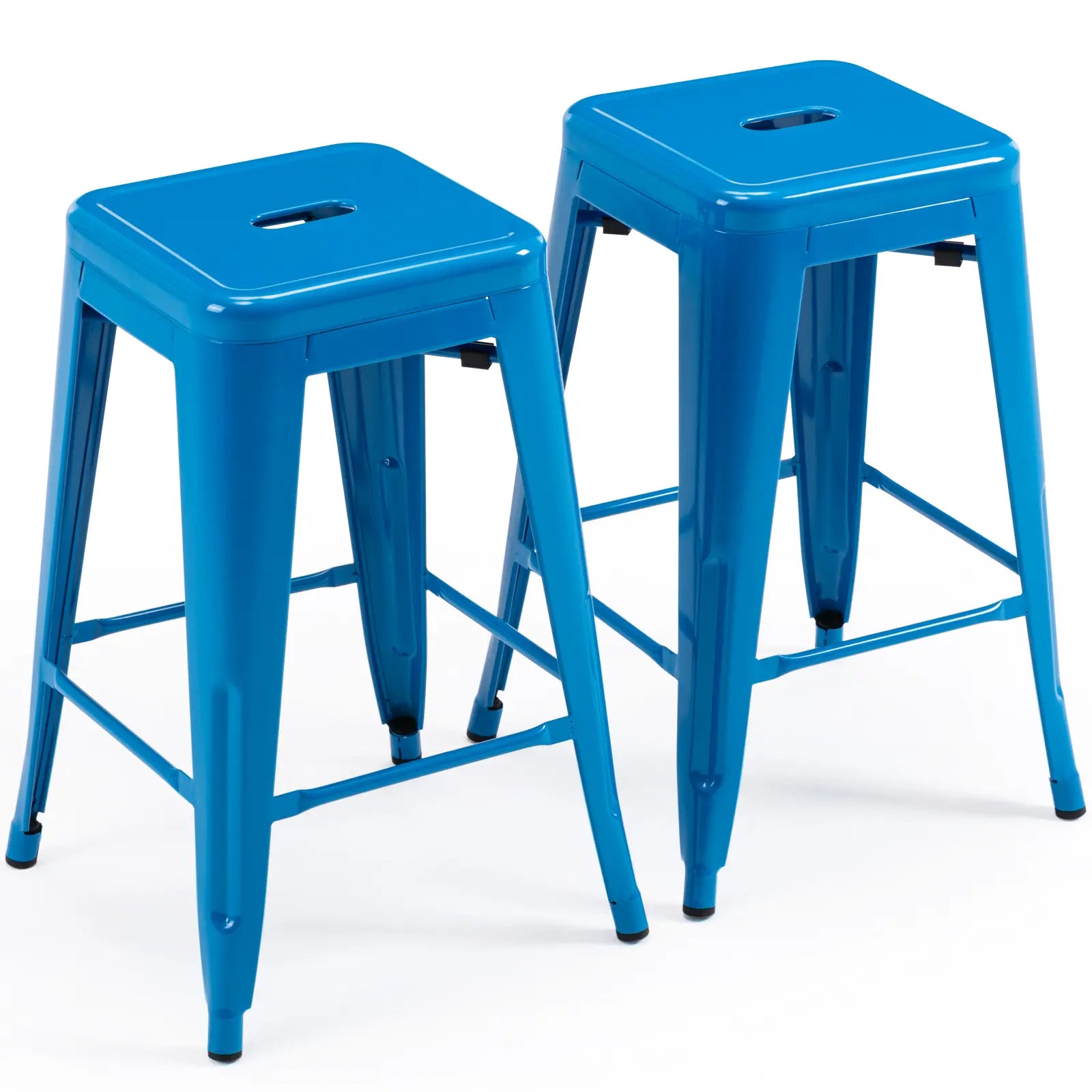 24 inch Industrial Metal Stools Set of 2 for indoor, outdoor