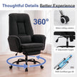 Brage Teddy Fabric Office Chair with Footrest, Criss Cross,